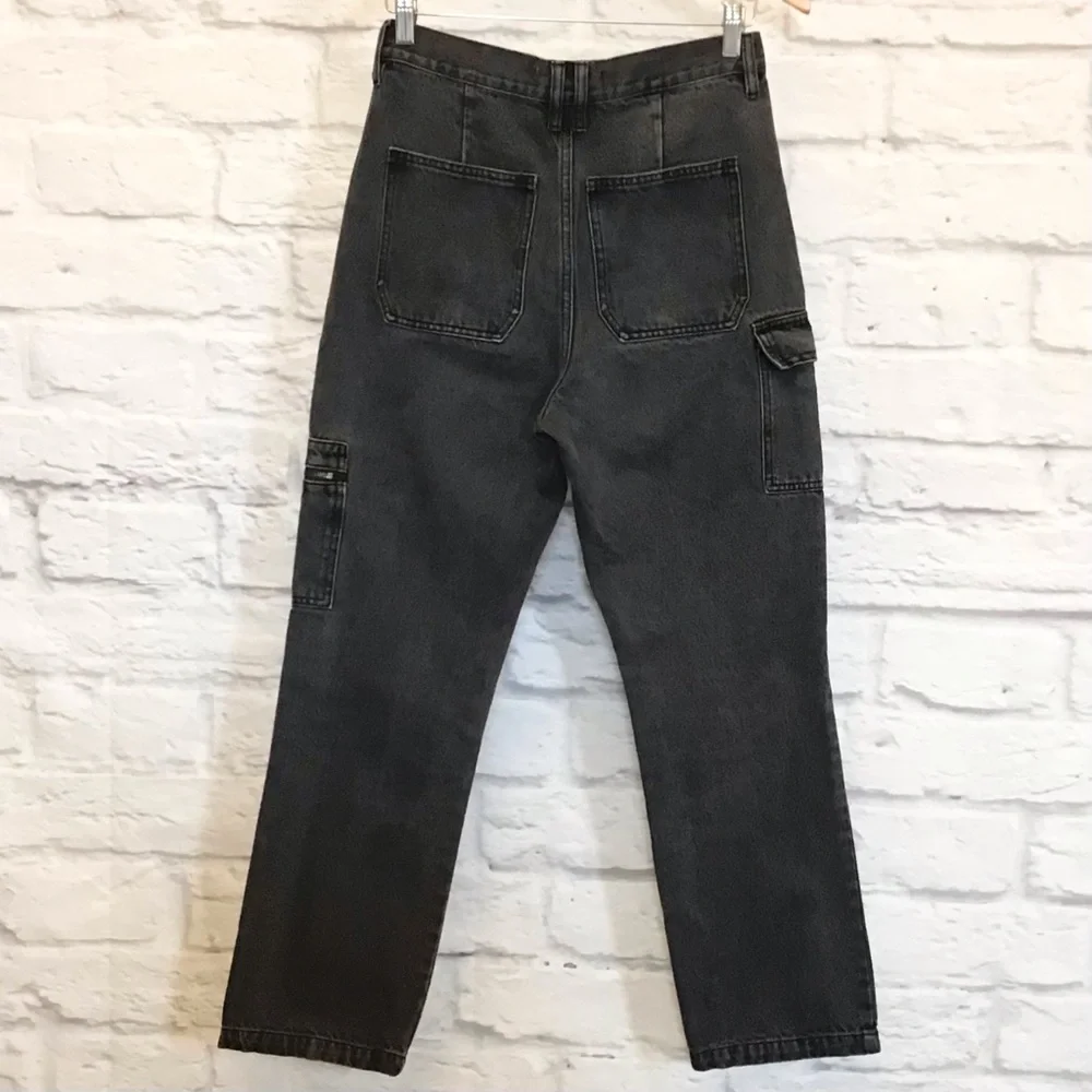 KanCan 5 (26) Bring Back The 90's Straight  Cargo Jeans High Rise Black